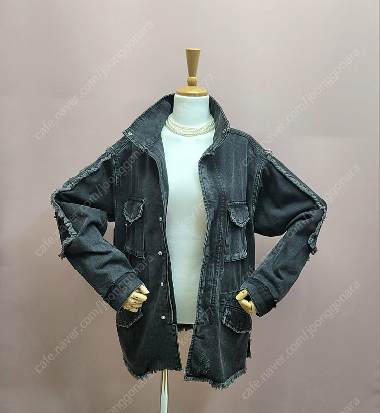 자라 우먼 흑청 링 데미지 자켓 19000--1