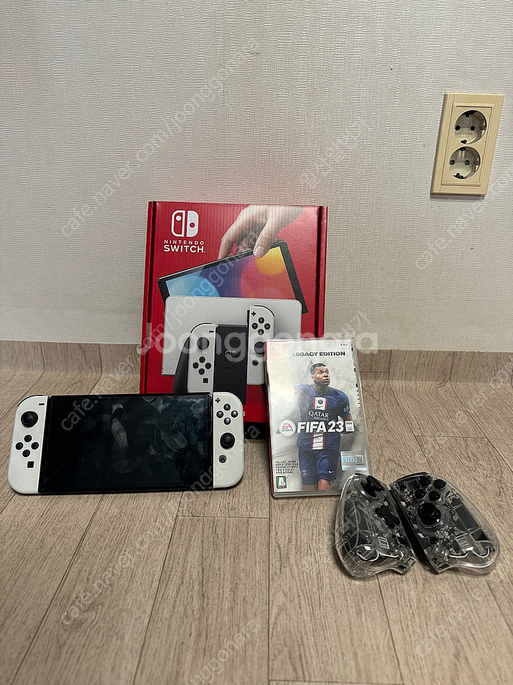 스위치 OLED 화이트 + 피파23 + 조이콘 등 주변...--0