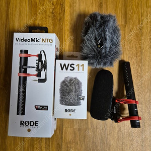 RODE VideoMic NTG 카메라 샷건 마이크 로데 비디오 마이크 + WS11