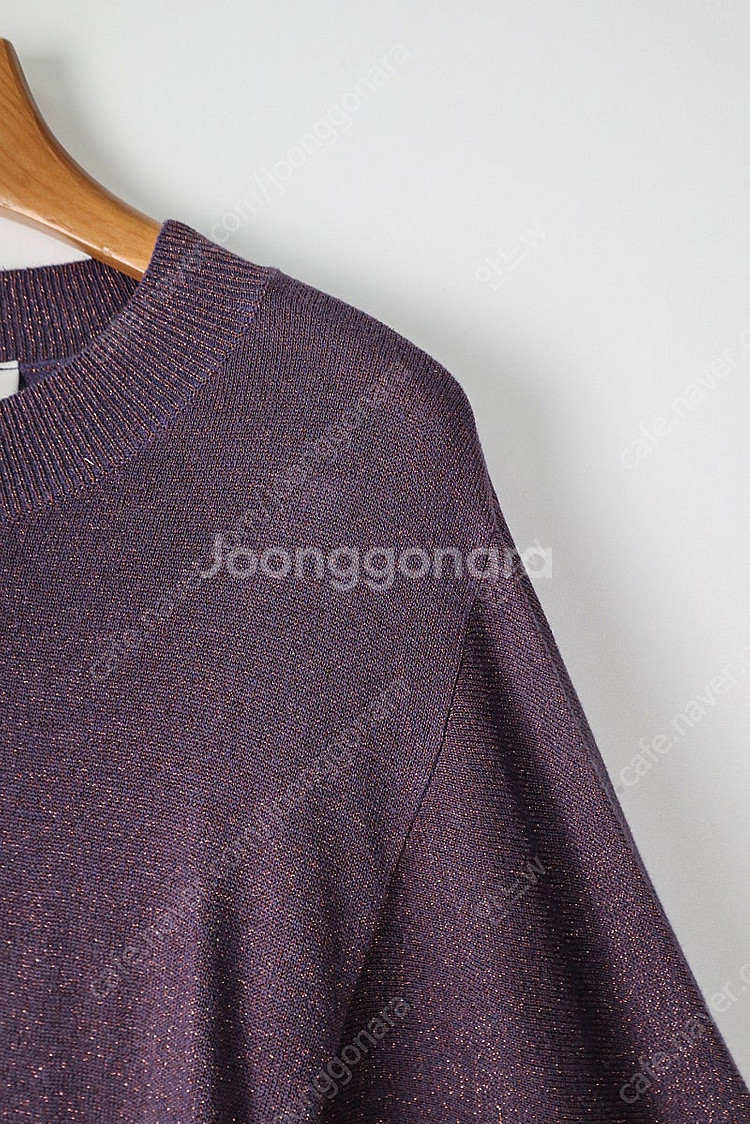 55-88)J BY 가오리핏 퍼플 글리터 니트-5천--3