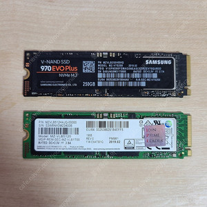 pm981 512gb, 970 evo plus 250gb 팝니다