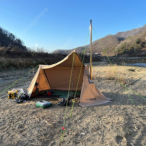 A텐트 첼트반 TC 면혼방 텐트 샌드색상 탄색