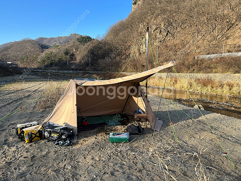 A텐트 첼트반 TC 면혼방 텐트 샌드색상 탄색--1