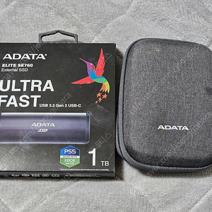 [경기하남] [업자X] ADATA SE760 외장SSD 1TB 택포 70,000원에 팝니다.