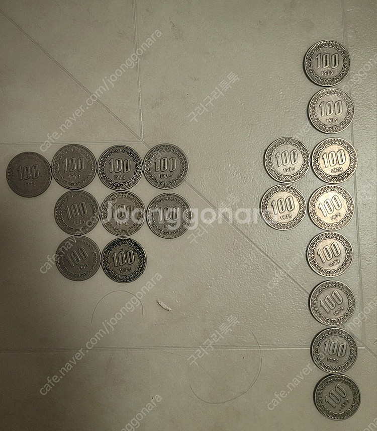 70년대 희귀 동전 판매 합니다.(100원,50원,10...--0