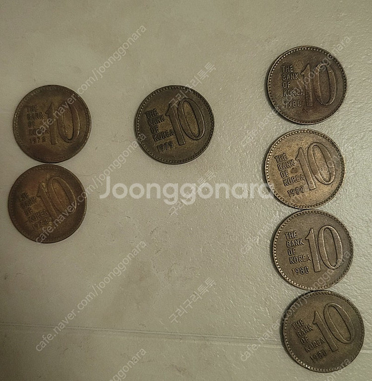 70년대 희귀 동전 판매 합니다.(100원,50원,10...--4