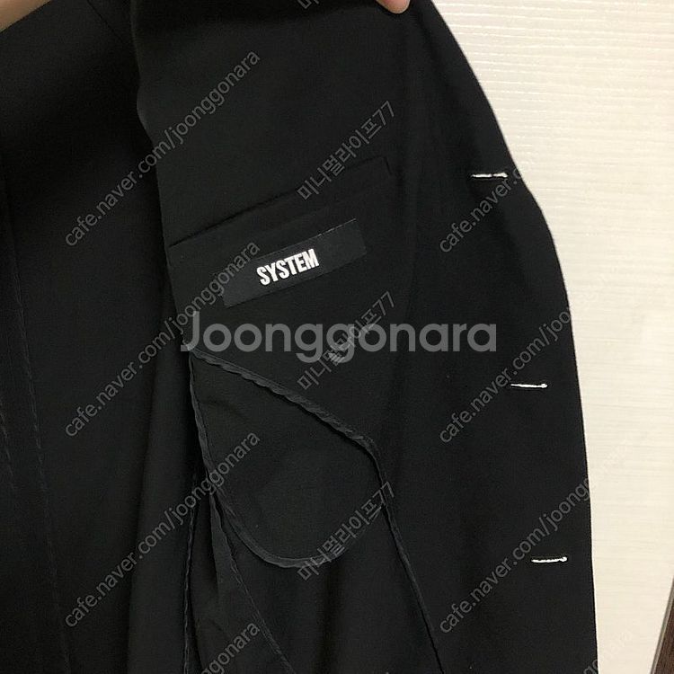 시스템 옴므 남성 레이온 블랙 자켓 정장 블레이져 황금...--6
