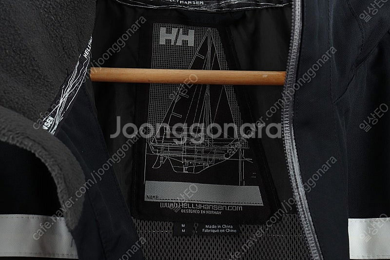 (M) 헬리한센 집업 바람막이 점퍼자켓 블랙 나일론 올...--4