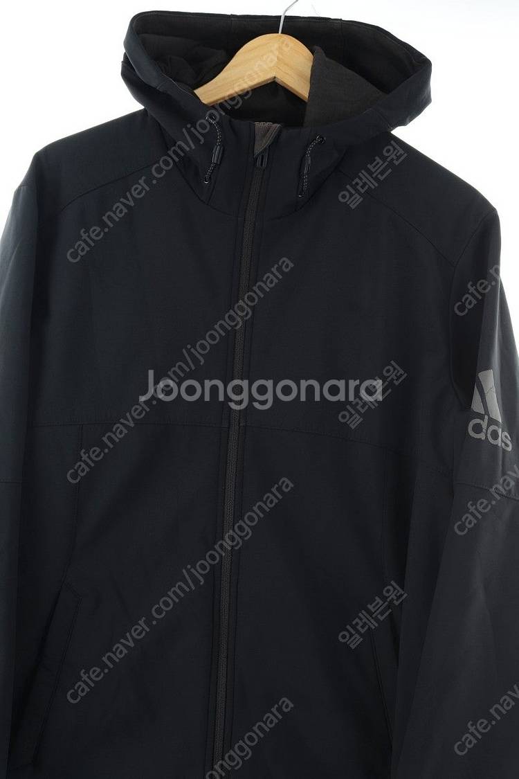 (XL) 아디다스 집업 바람막이 점퍼자켓 블랙 기모 올...--0
