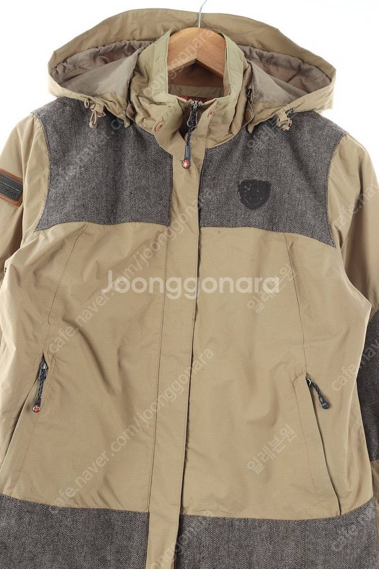 (M) 헬리한센 집업 바람막이 점퍼자켓 베이지 폴리 올...--0