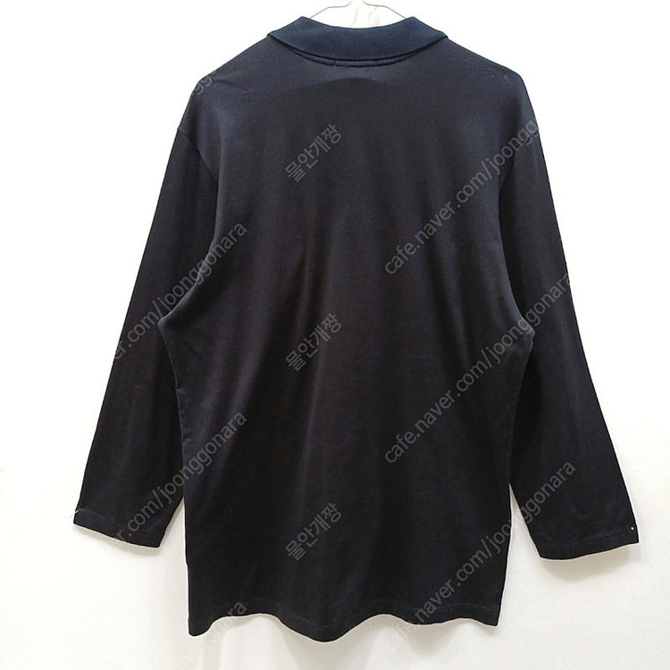 버버리 코리아정품 얇은 실켓 면 카라 긴팔 티 7부소매 남성 XL 블랙 이미지