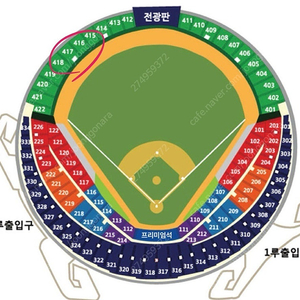 준플레이오프 1차전 417블럭 11열 장당 4만원 판매 (10/5 토)