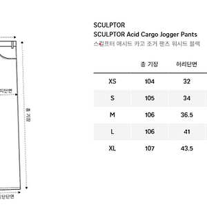 SCULPTOR ACID CARGO JOGGER PANTS 스컬프터 애시드 카고 조거 팬츠 워시드 블랙 M