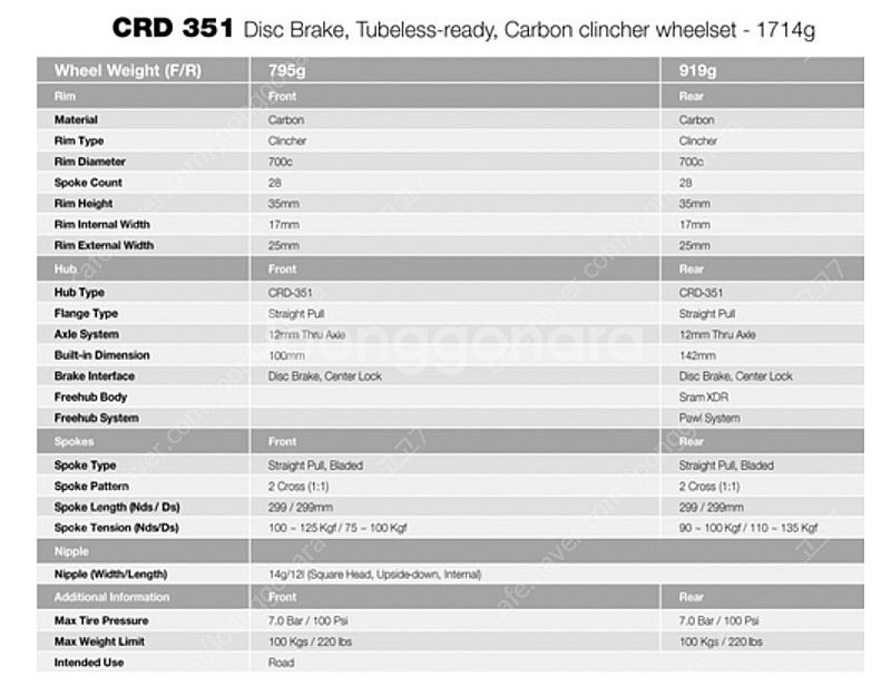 CRD351 카본휠 타이어--4