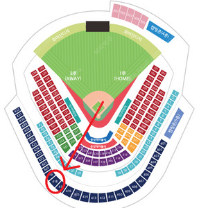 준플레이오프 4차전 3루 스카이 418블록 2연석, 4연석 LG vs KT