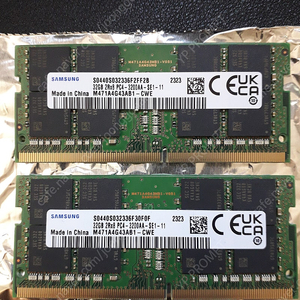 삼성 ddr4 SO-DIMM 양면 3200m 32G×2