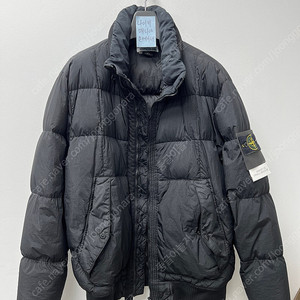 [XL] 18FW 스톤아일랜드 크링클랩스 논후드 숏패딩 블랙