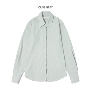 Siyazu 시야쥬 SITP5070 regular-fit signature shirt_Olive gray 올리브그레이 셔츠 S사이즈