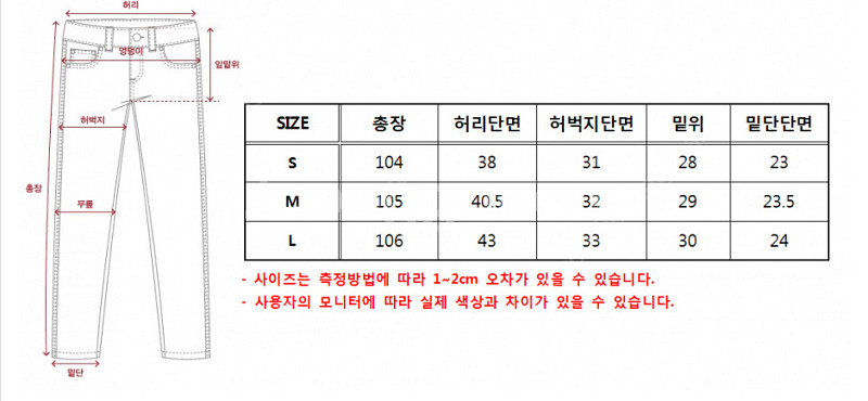 퍼블릭아이콘 아이보리 데님바지 M size--4
