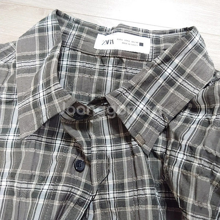 [M,L] ZARA 자라 피어싱 오버사이즈 체크 셔츠 ...--6