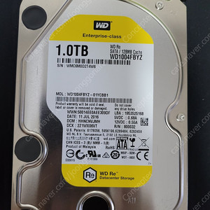 데스크탑용 웨스턴디지털(WD) HDD 3.5인치 SATA 하드디스크 1TB 팝니다.