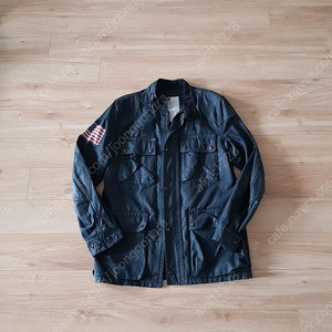 데님앤서플라이 denim&supply. black coated military field jacket. 블랙코티드 밀리터리 필드 야상자켓. S 95 - 슬림 100사이즈.