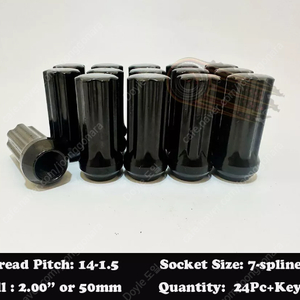 쉐보레 레이싱 스플라인 휠 러그 너트 14X1.5 2인치