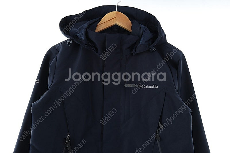 (M) 컬럼비아 집업 바람막이 점퍼자켓 네이비 등산 올...--2