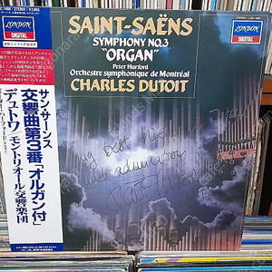 LP - Charles Dutoit 샤를 뒤투아 Saint Saens 생상 심포니 3번 Organ 친필 글귀와 싸인반, 싸인 엘피