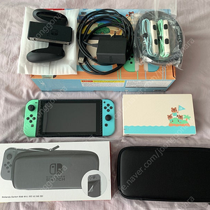 닌텐도 스위치 동숲에디션 풀구성 + 정품 파우치 이미지