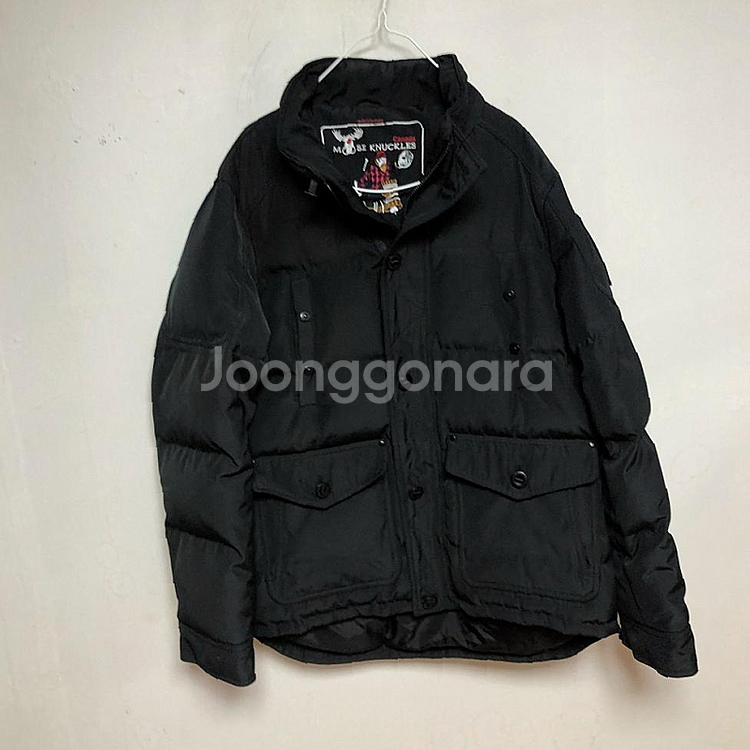 무스너클 남성 블랙 구스 패딩 100L 상태좋음--0