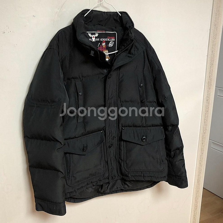 무스너클 남성 블랙 구스 패딩 100L 상태좋음--1