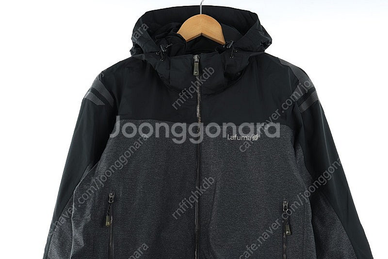 (M) 라퓨마 집업 바람막이 점퍼자켓 차콜 나일론 올드...--2