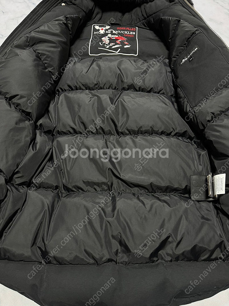 무스너클 스틸링 블랙/블랙 퍼 패딩 자켓 M 매장판 판...--5