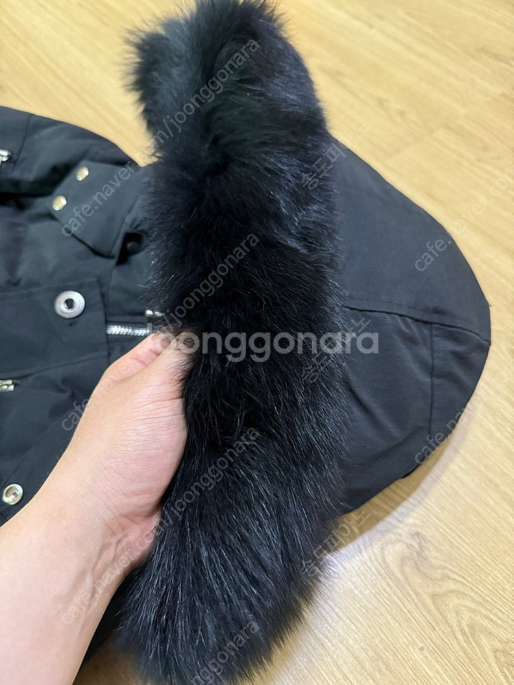 무스너클 쓰리쿼터 블랙 퍼 패딩 자켓 블랙 XL 판매합...--4