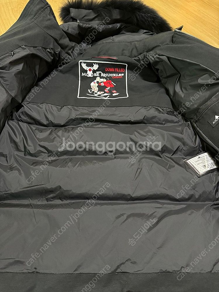 무스너클 쓰리쿼터 블랙 퍼 패딩 자켓 블랙 XL 판매합...--7