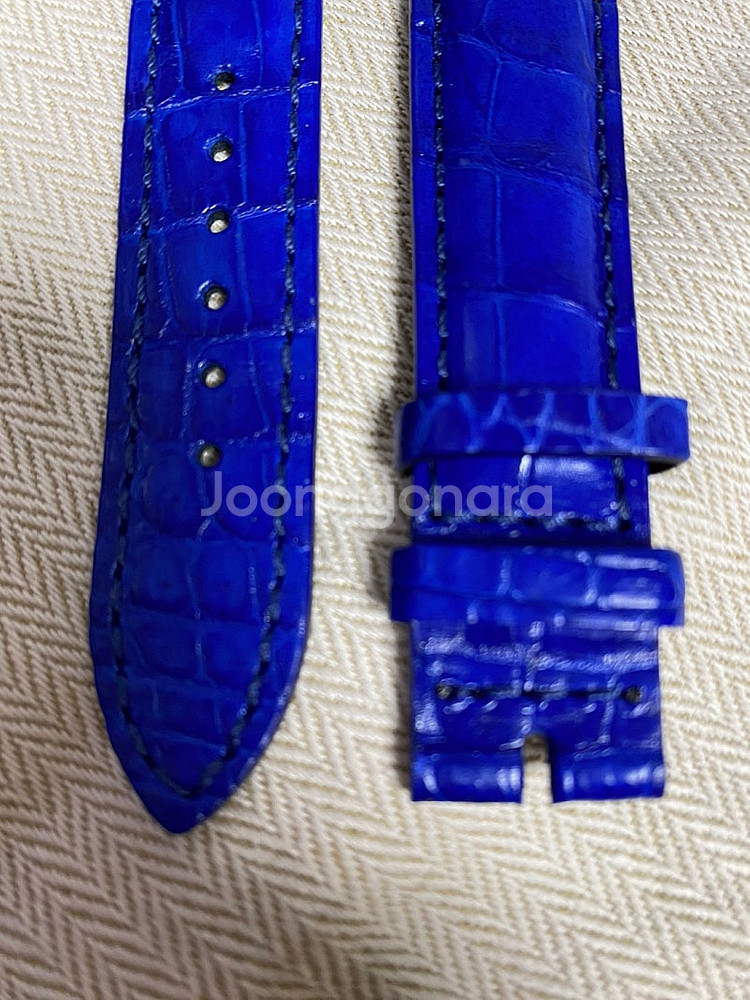 악어가죽 시계줄 블루색 20mm--1