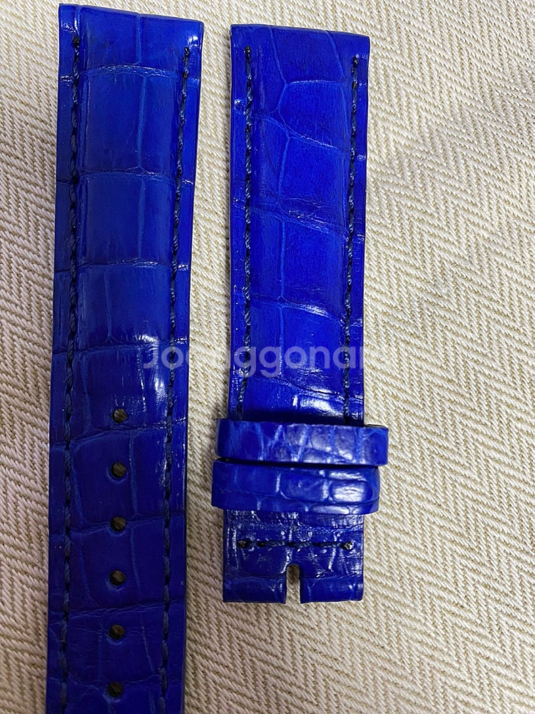 악어가죽 시계줄 블루색 20mm--3