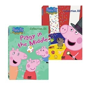 신품) Peppa Pig 베스트 컬렉션 1+2집 (DVD 16종)