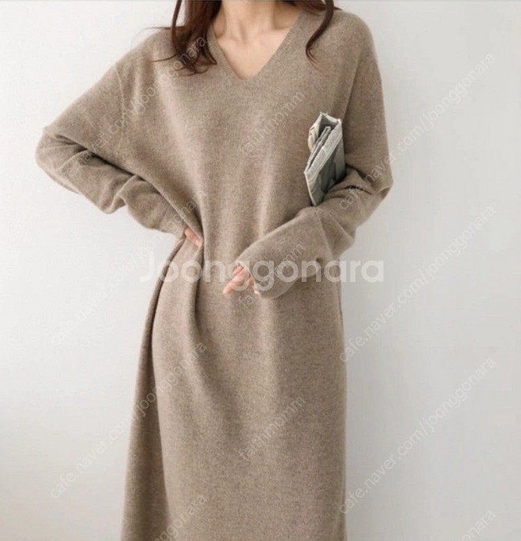 니트 원피스 (리센스 보브지컷한섬시스템온앤온듀엘보웬st)--0