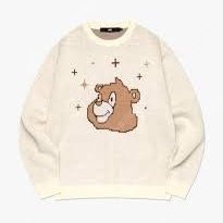 LMC 엘엠씨 BEAR KNIT SWEATER cream XL 사이즈 새상품 팝니다