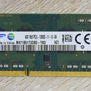 삼성 노트북 Ram 4GB 1Rx8 PC3L-12800S M471B5173QH0-YK0 1.5만 (택비포함)