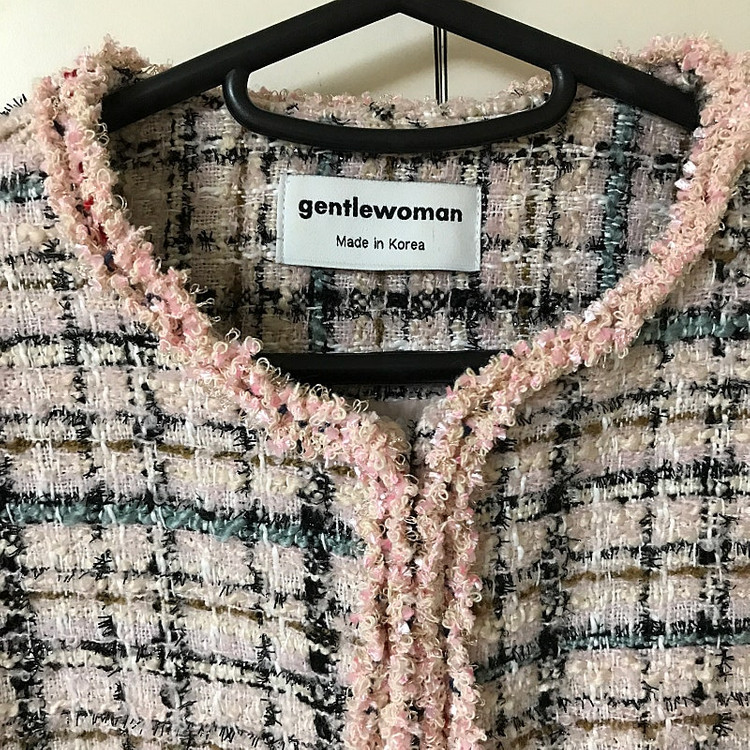 젠틀우먼 핑크 트위드 자켓 유아부미 강자매 드노리타 헬더 위아 놉 탑드레싱 인스턴트펑크보브 지컷 시슬리 톰보이 닐바... 이미지