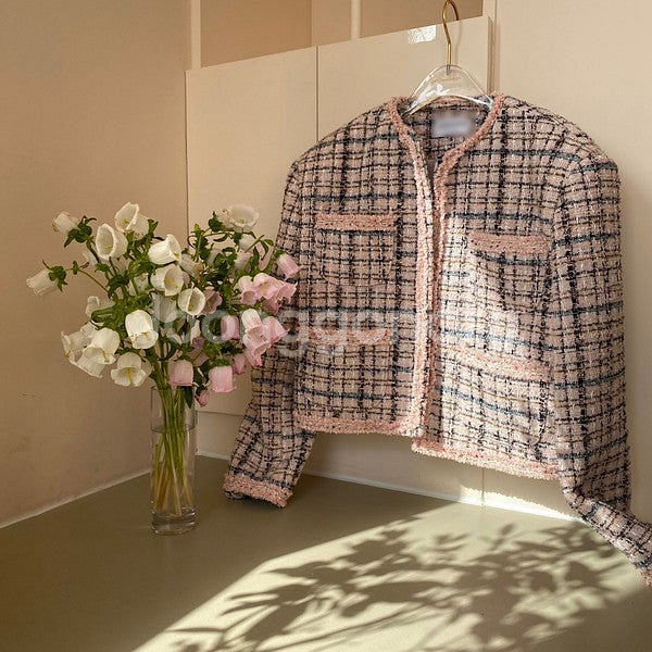 젠틀우먼 핑크 트위드 자켓 유아부미 강자매 드노리타 헬더 위아 놉 탑드레싱 인스턴트펑크보브 지컷 시슬리 톰보이 닐바...--4