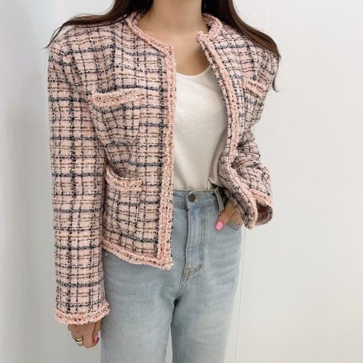 젠틀우먼 핑크 트위드 자켓 유아부미 강자매 드노리타 헬더 위아 놉 탑드레싱 인스턴트펑크보브 지컷 시슬리 톰보이 닐바... 이미지