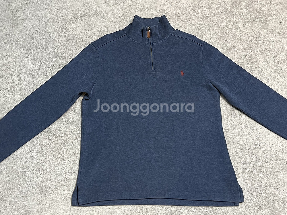 L POLO 폴로 랄프로렌 네이비 블루 반집업 니트--1