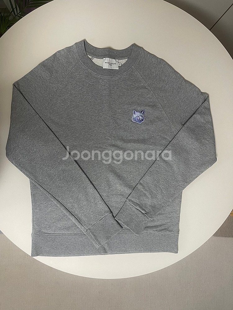 메종키츠네 그레이 쿨톤 폭스 헤드 패치 스웻셔츠 맨투맨...--2