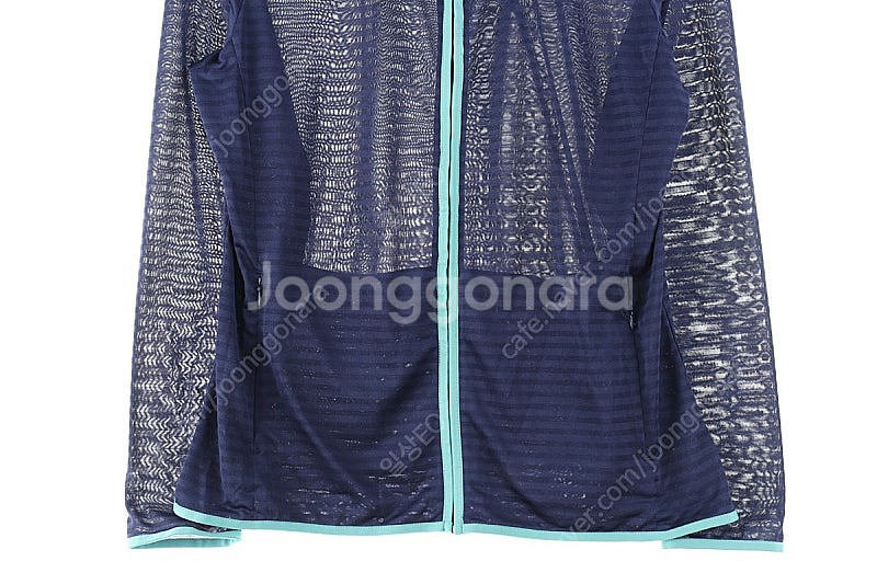 W(XL) 아식스 집업져지 트랙탑 블루 폴리 시스루 올...--3