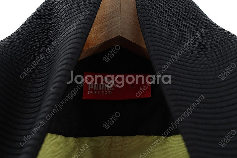 W(L) 퓨마 집업져지 트랙탑 블랙 폴리 롱기장--4