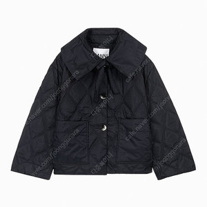 가니 퀼팅 자켓 블랙 36 Ganni quilted jacket 36